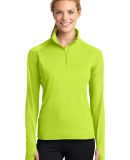 LST850 Sport Tek Ladies Sport Wick Stretch Zip Pul in Charge green