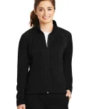 Sport Tek Ladies Tricot Track Jacket LST90 in Black/black