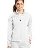 Sport Tek Ladies Tricot Track Jacket LST90 in White/white