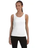 BELLA 1080 Womens Ribbed Tank Top WHITE