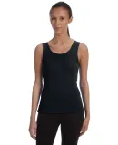 BELLA 1080 Womens Ribbed Tank Top BLACK