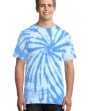 Port  Company Essential Tie Dye Tee PC147 Light Blue