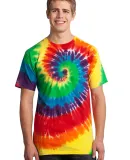 Port  Company Essential Tie Dye Tee PC147 Rainbow