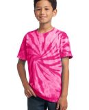 Port & Company Youth Essential Tie Dye Tee PC147Y in Pink