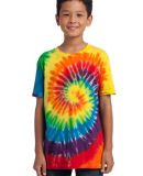 Port & Company Youth Essential Tie Dye Tee PC147Y in Rainbow