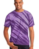 Port  Company Essential Tiger Stripe Tie Dye Tee P Purple