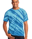 Port  Company Essential Tiger Stripe Tie Dye Tee P Royal