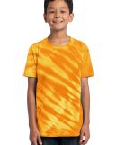 Port & Company Youth Essential Tiger Stripe Tie Dy in Gold