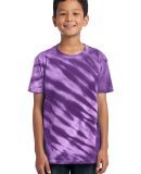 Port & Company Youth Essential Tiger Stripe Tie Dy in Purple
