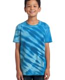 Port & Company Youth Essential Tiger Stripe Tie Dy in Royal
