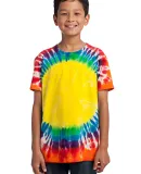 Port & Company Youth Essential Window Tie Dye Tee  Rainbow