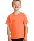 Port & Company Youth 5.4 oz 100 Cotton T Shirt PC5 in Neon orange
