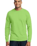 Port  Company Long Sleeve 5050 CottonPoly T Shirt  Lime