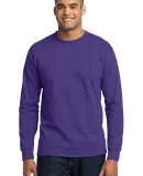 Port  Company Long Sleeve 5050 CottonPoly T Shirt  Purple