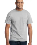 Port  Company 5050 CottonPoly T Shirt with Pocket  Ash