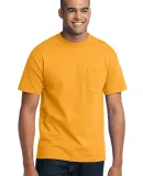 Port  Company 5050 CottonPoly T Shirt with Pocket  Gold