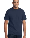 Port  Company 5050 CottonPoly T Shirt with Pocket  Navy