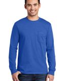 Port & Company Long Sleeve Essential T Shirt with  in Royal