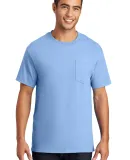 Port & Company Essential T Shirt with Pocket PC61P in Light blue