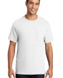 Port & Company Essential T Shirt with Pocket PC61P in White