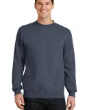 Port  Company Classic Crewneck Sweatshirt PC78 Hthr Navy