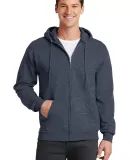 Port  Company Classic Full Zip Hooded Sweatshirt P Hthr Navy