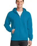 Port  Company Classic Full Zip Hooded Sweatshirt P Neon Blue