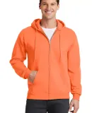 Port  Company Classic Full Zip Hooded Sweatshirt P Neon Orange