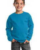 Port & Company Youth Crewneck Sweatshirt PC90Y Neon Blue