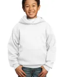 Port  Company Youth Pullover Hooded Sweatshirt PC9 White