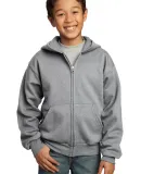 Port & Company Youth Full Zip Hooded Sweatshirt PC in Ath heather