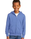 Port & Company Youth Full Zip Hooded Sweatshirt PC in Carolina blue