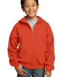 Port & Company Youth Full Zip Hooded Sweatshirt PC in Orange