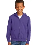 Port & Company Youth Full Zip Hooded Sweatshirt PC in Purple