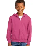 Port & Company Youth Full Zip Hooded Sweatshirt PC in Sangria