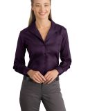Red House Ladies Herringbone Non Iron Button Down  Bermuda Purple