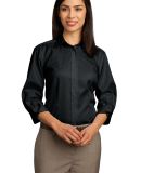Red House Ladies 34 Sleeve Dobby Non Iron Button D Black