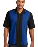 Port Authority Retro Camp Shirt S300 in Black/royal