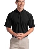 Port Authority Short Sleeve Easy Care  Soil Resist in Black