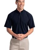 Port Authority Short Sleeve Easy Care  Soil Resist in Navy