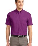 Port Authority Short Sleeve Easy Care Shirt S508 in Deep berry