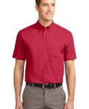 Port Authority Short Sleeve Easy Care Shirt S508 in Red/lt stone