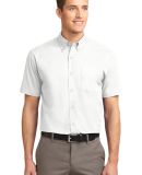 Port Authority Short Sleeve Easy Care Shirt S508 in White/lt stone