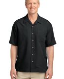 Port Authority Patterned Easy Care Camp Shirt S536 in Black