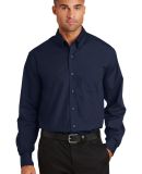 Port Authority Long Sleeve Value Poplin Shirt S632 in Navy