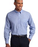 Port Authority Crosshatch Easy Care Shirt S640 in Chambray blue