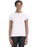 Hanes Ladies Nano T Cotton T Shirt SL04 White