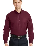 CornerStone Long Sleeve SuperPro Twill Shirt SP17 Burgundy