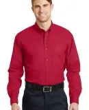 CornerStone Long Sleeve SuperPro Twill Shirt SP17 Red