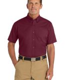 CornerStone Short Sleeve SuperPro Twill Shirt SP18 in Burgundy